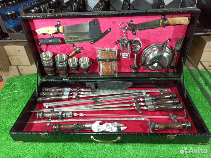 Шашлычные подарочные наборы (набор шампуров)