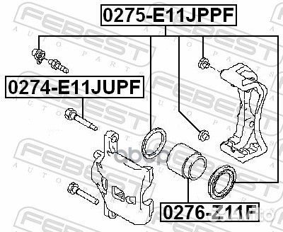 0274-E11jupf Втулка направляющая суппорта nissan