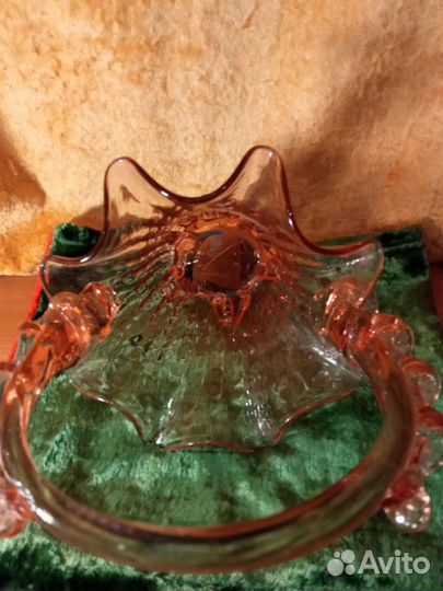 Корзина цветное стекло Карамель СССР