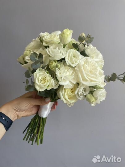 Свадебный букет и бутоньерка