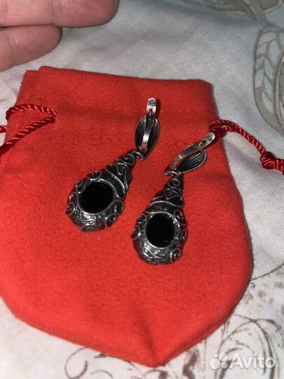 Серебрянные серьги с опалом