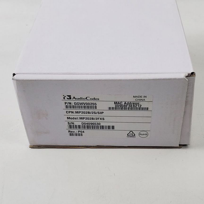 [MP202B/2S] Voip Шлюз Audiocodes /Sip (Новый) Mp202b/2s