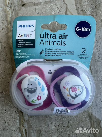 Соска пустышка avent новая 6-18 месяцев