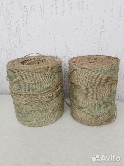 Джут нитки в бобинах, джутовые нитки