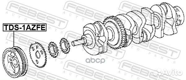 Шкив коленвала TDS-1azfe Febest