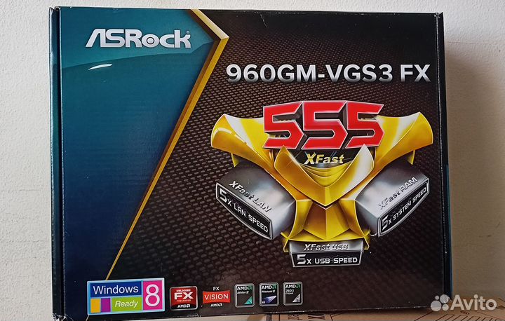 Материнская плата с процессор AM3 (AsRock 960GM)