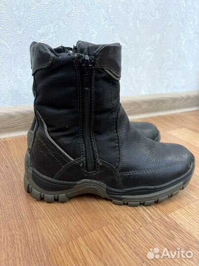 Ботинки утеплённые, нат кожа, 31-32 р