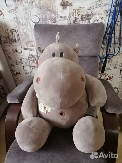 Мягкая игрушка бегемот 65см