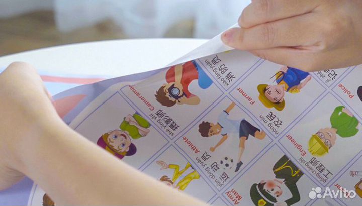 Плакат звуковой для изучения китайского и английск