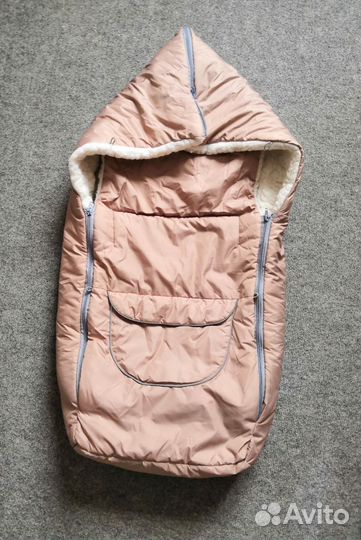 Зимний конверт в коляску на овчине