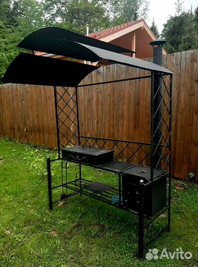 Мангал с печью