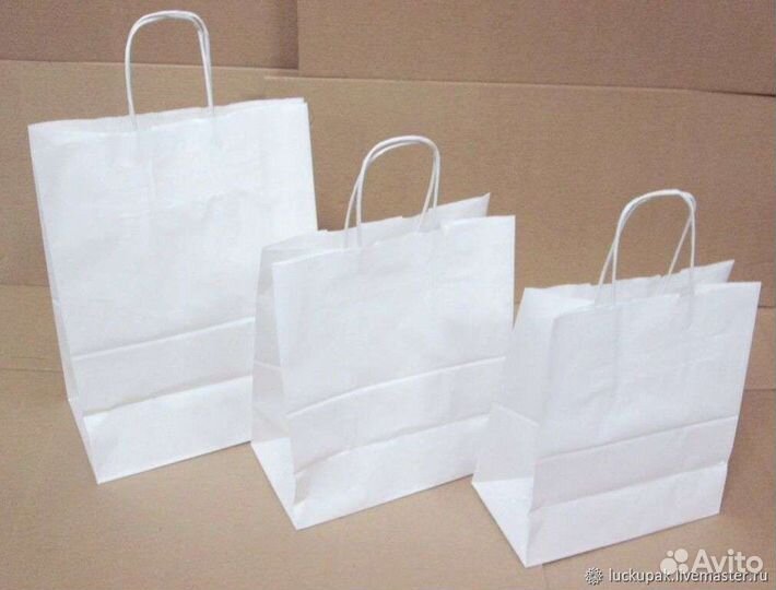 Крафт пакет белый