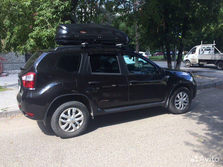 Автобокс багажник на крышу Nissan Terrano 410 черн