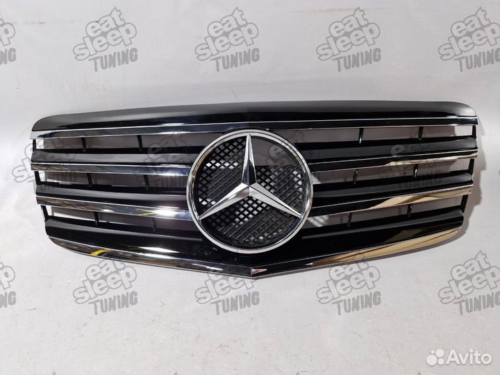 Mercedes W211 рестайлинг решетка AMG хром