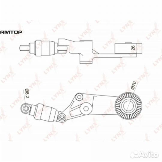 Lynxauto PT-3044 Натяжитель приводного ремня с рол