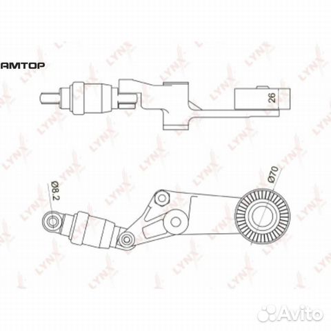 Lynxauto PT-3044 Натяжитель приводного ремня с рол