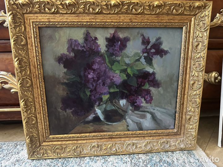 Картина холст масло подарок сирень