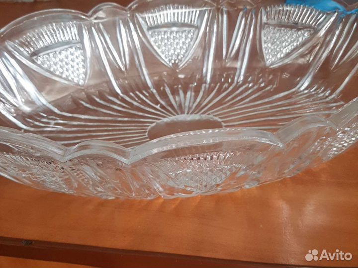 Ваза для фруктов хрусталь СССР