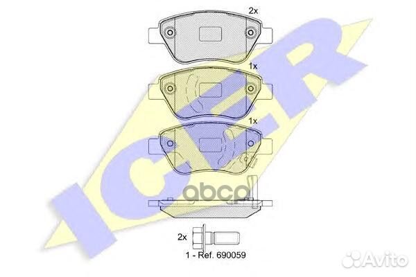 181810 колодки дисковые передние Opel Corsa 1