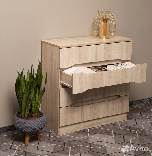 Комод Валенсия 4 ящика с вырезной ручкой