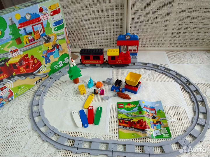 Lego duplo. Поезд, домик, пожарные