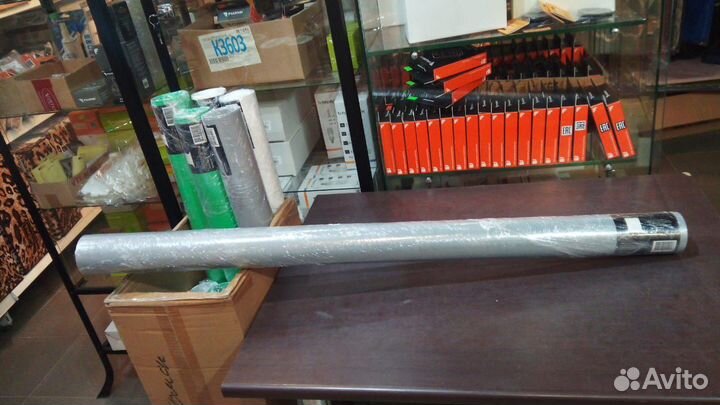 Серый пластиковый фон 100х200см. матовый