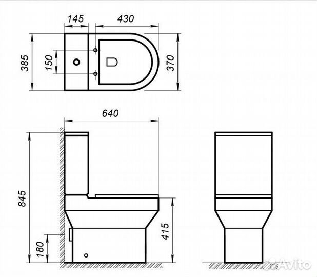 Унитаз-Компакт Belbagno Norma