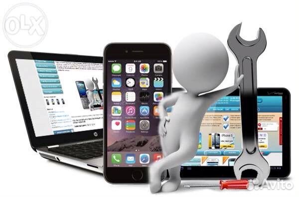 Ремонт сотовых телефонов, ноутбуков, компьютеров