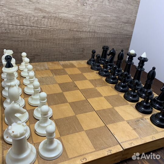 Шахматы Карболитовые С Доской СССР Ретро
