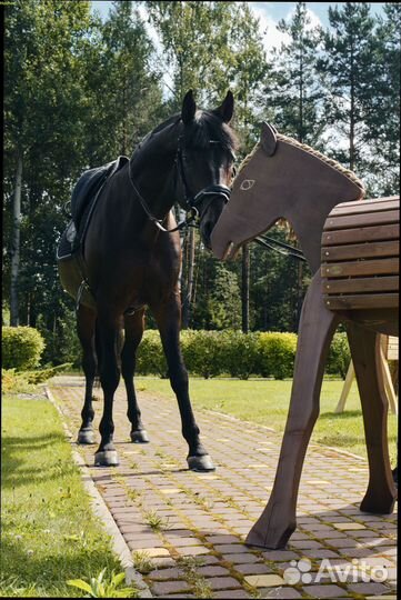 Детская зона. Декор для улицы. Деревянная Лошадка