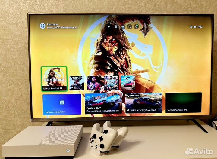 Xbox one s 1TB 2 геймпада+500 игр+рассрочка