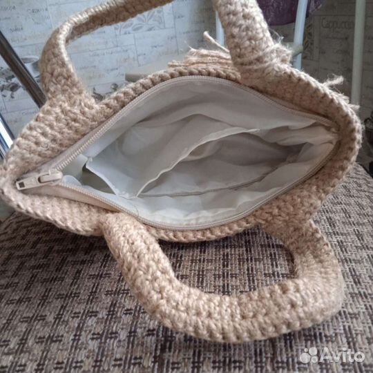 Cумка ручной работы из джута