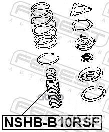 Пыльник переднего амортизатора (nissan almera B