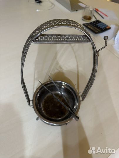 Корзина для угля с щипцами