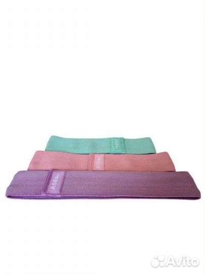 Новые Фитнес резинки тканевые/эспандер ленты набор