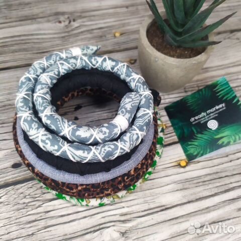 Заколка для дредов и афрокосичек (Ткань)