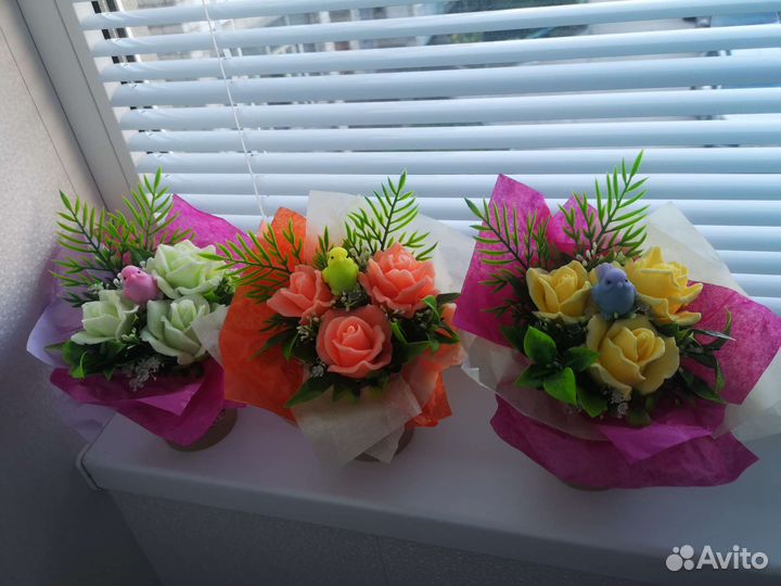 Букет из мыла роз