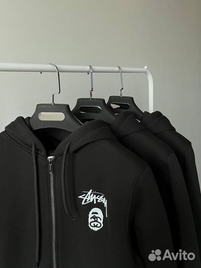 Зип Худи stussy bape