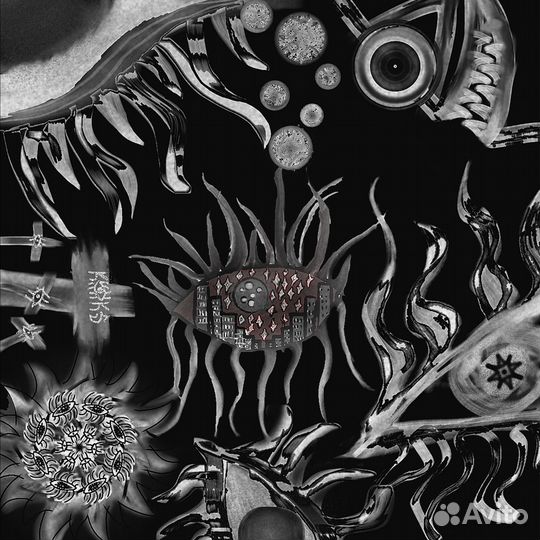 Картина на заказ ручной работы в психоделики чб