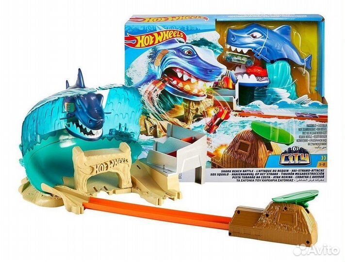 Hot wheels трек акула