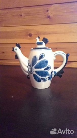 Чайник Петушок. Гжель