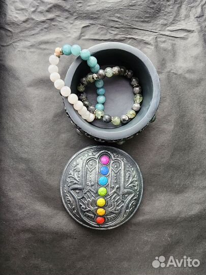 Шкатулка из гипса хамса чакры рука Фатимы