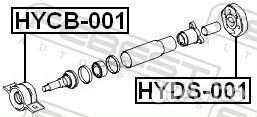 Подшипник подвесной карданного вала hyundai SAN