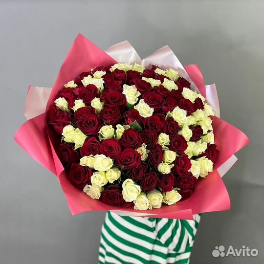 Букет из 101 розы с бесплатной доставкой