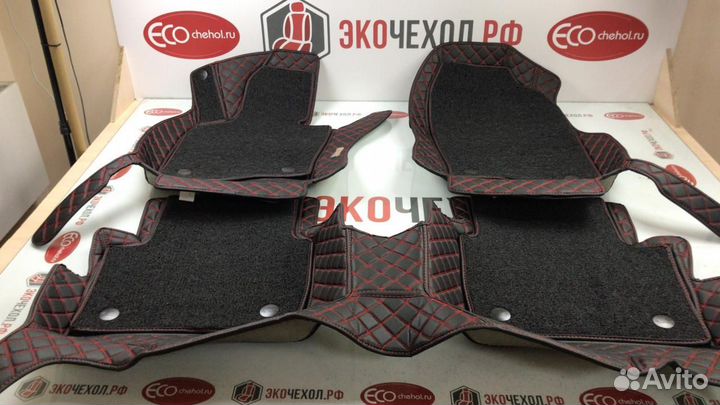 3D Коврики KIA Sorento из Экокожи