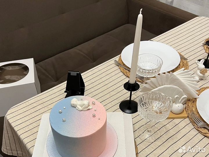 Подсвечник черный металлический 2 шт