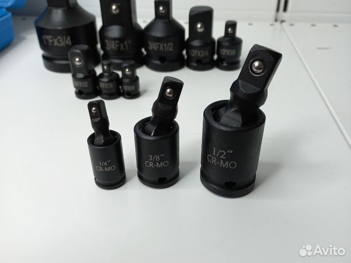 Набор переходников для пневмогайковерта 11pcs