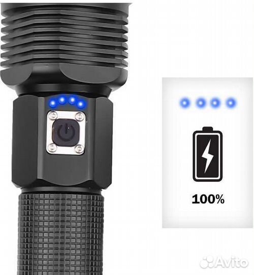 Сверхмощный светодиодный фонарик. Ударопрочный