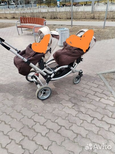 Прогулочная коляска для двойни бу