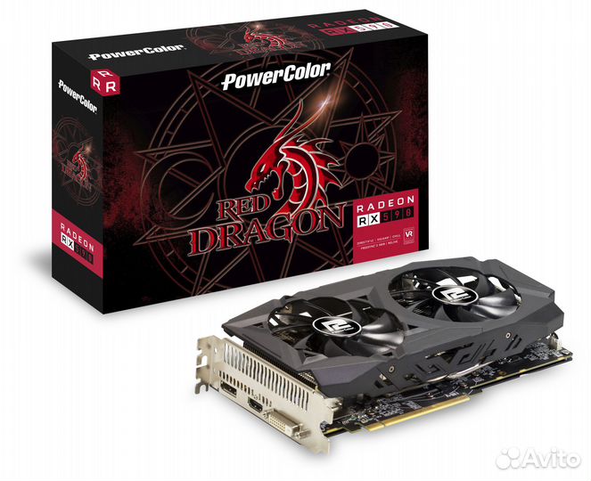 Видеокарта PowerColor RX 580 Red Dragon 8GB